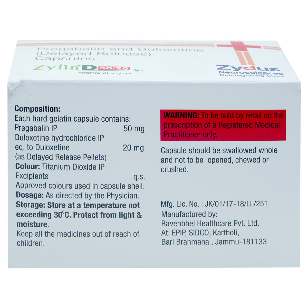 Zylin-D 50/20 Capsule 10's, Pack of 10 Zylin-D 50/20 Capsule 10's, Pack of 10