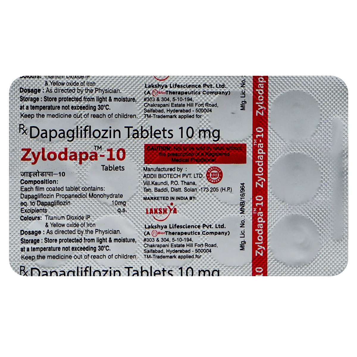 Zylodapa-10 Tablet 15's, Pack of 15 TabletS Zylodapa-10 Tablet 15's, Pack of 15 TabletS