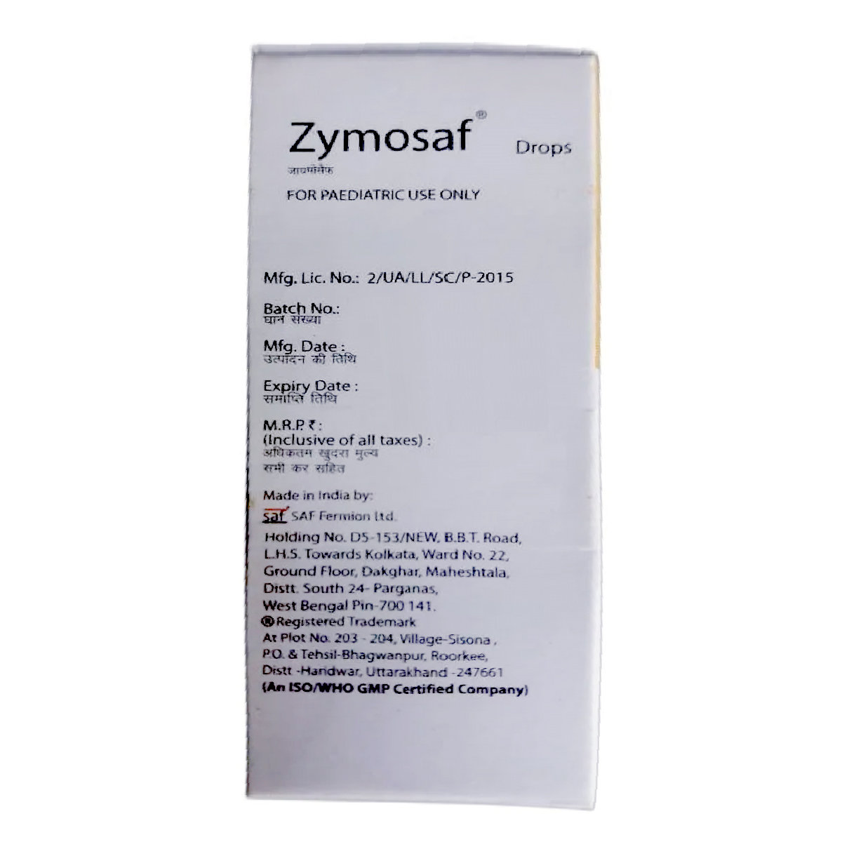 Zymosaf Drops 30 ml, Pack of 1 Oral Drops Zymosaf Drops 30 ml, Pack of 1 Oral Drops