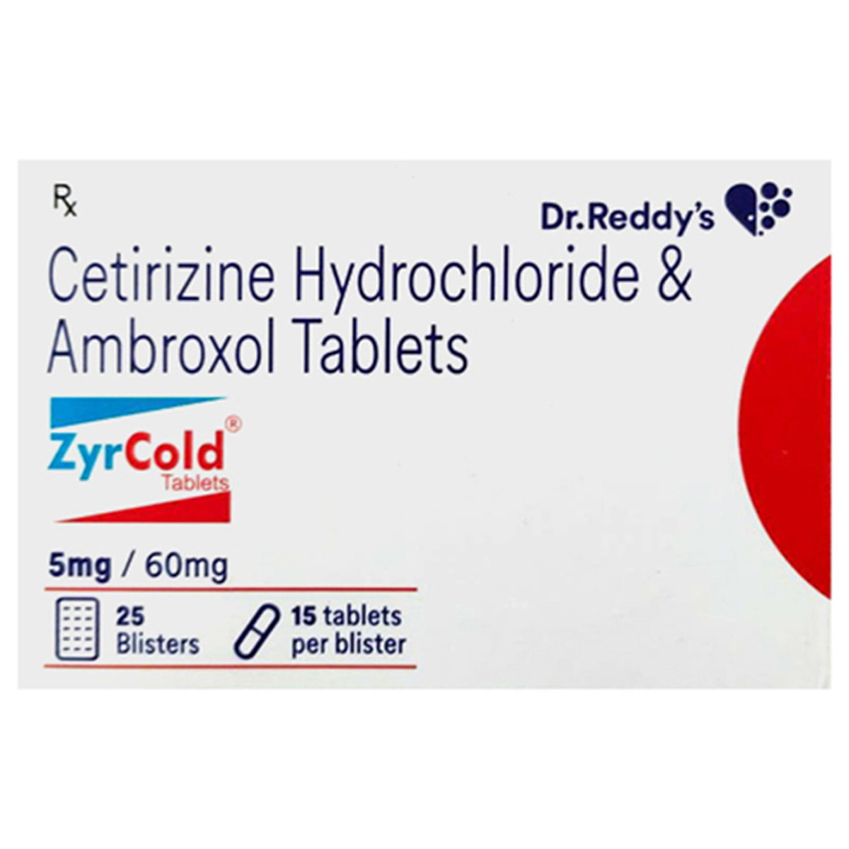 Zyrcold 3 mg/ 60 mg Tablet 15's, Pack of 15 TabletS Zyrcold 3 mg/ 60 mg Tablet 15's, Pack of 15 TabletS