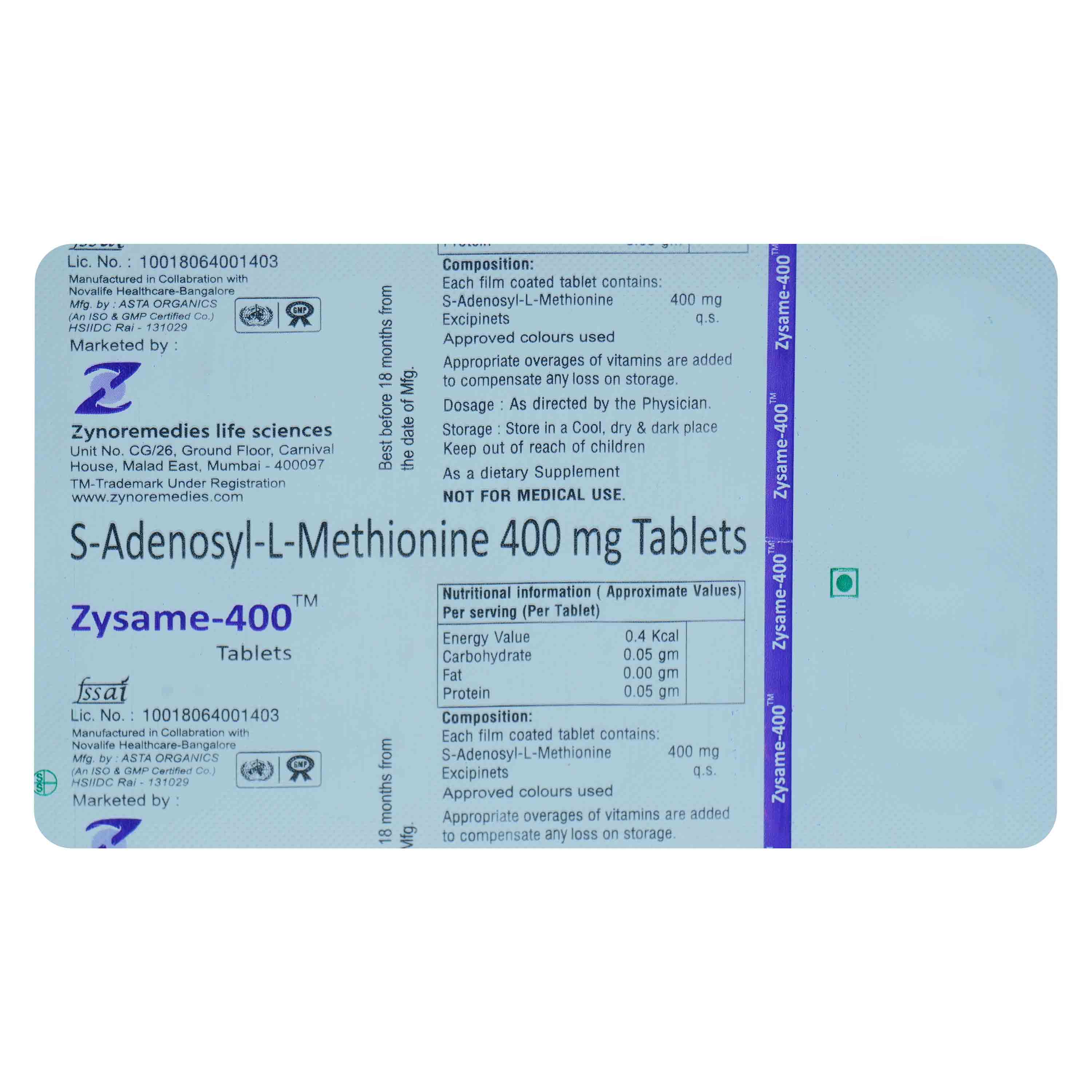 Zysame-400 Tablet 10's, Pack of 10 TabletS Zysame-400 Tablet 10's, Pack of 10 TabletS