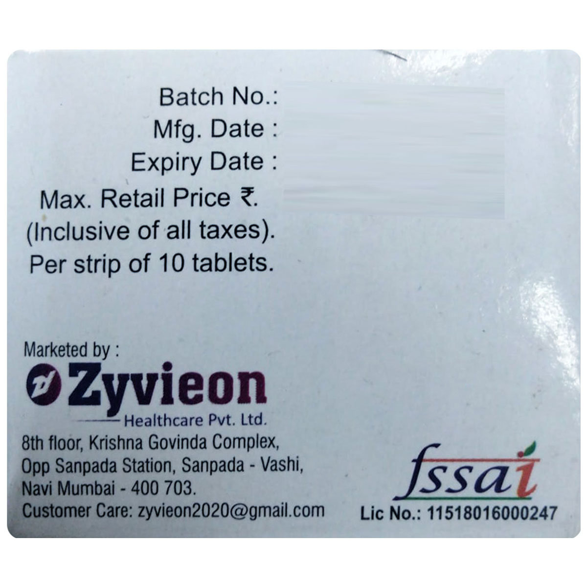 ZyviD3 Tablet 10's, Pack of 10 ZyviD3 Tablet 10's, Pack of 10