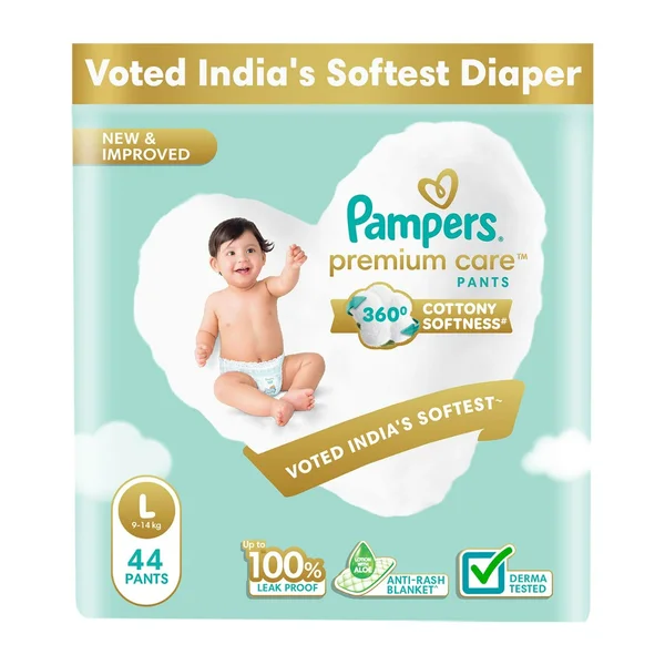 Pampers Premium Care Diaper Pants Large, 44 Count, Pack of 1