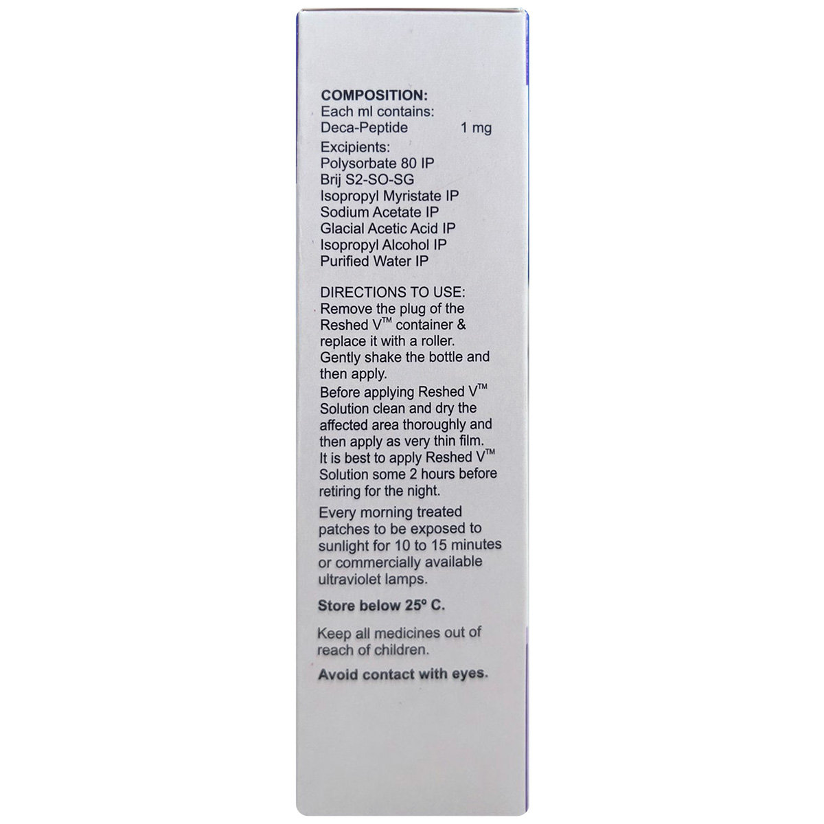Reshed V 1 Solution 10 ml, Pack of 1 Solution Reshed V 1 Solution 10 ml, Pack of 1 Solution