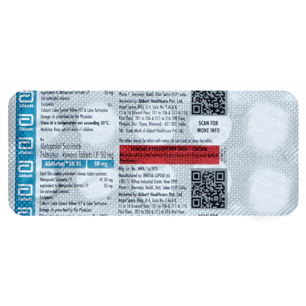 Abmetop 50 XL Tablet 10's, Pack of 10 TABLETS Abmetop 50 XL Tablet 10's, Pack of 10 TABLETS