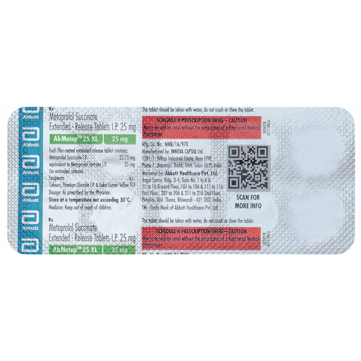 Abmetop 25 XL Tablet 10'S, Pack of 10 Abmetop 25 XL Tablet 10'S, Pack of 10