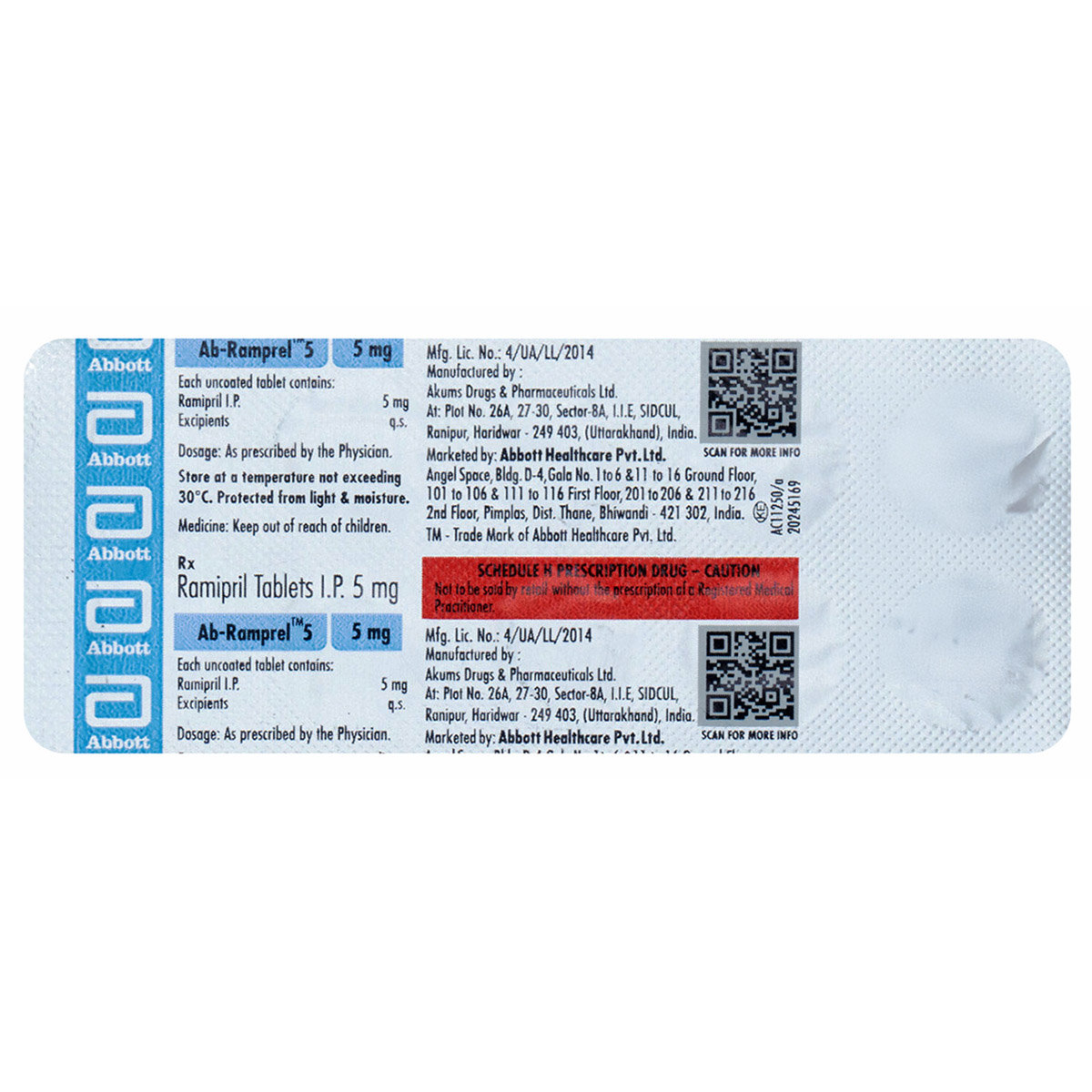 AB-Ramprel 5 Tablet 10's, Pack of 10 TABLETS AB-Ramprel 5 Tablet 10's, Pack of 10 TABLETS