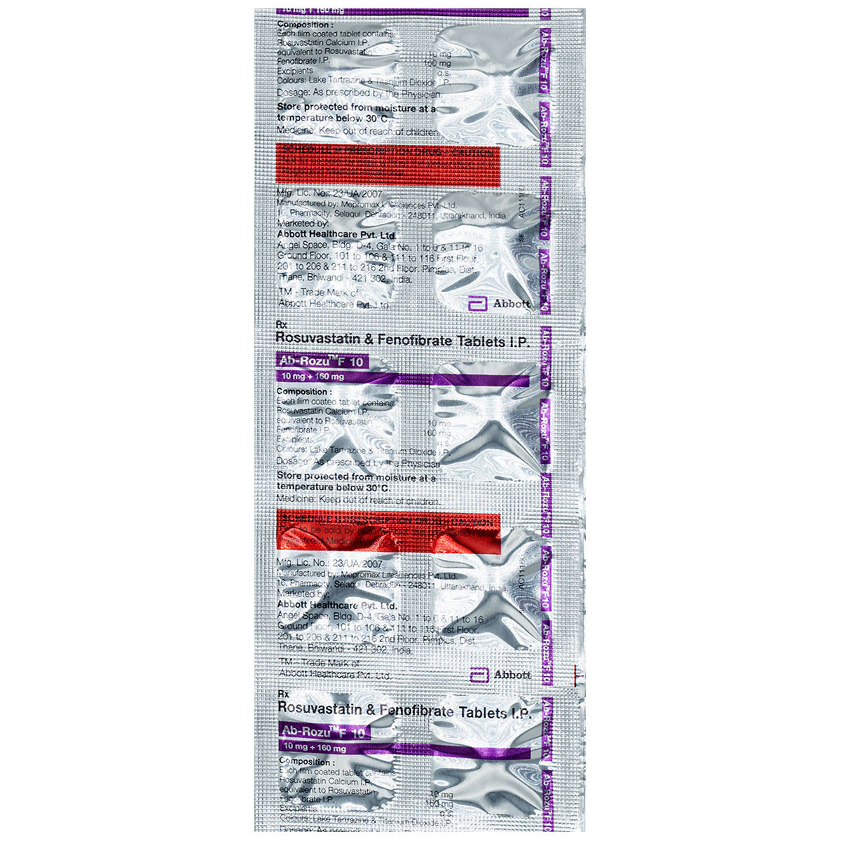 AB-Rozu F 10 Tablet 10's, Pack of 10 AB-Rozu F 10 Tablet 10's, Pack of 10