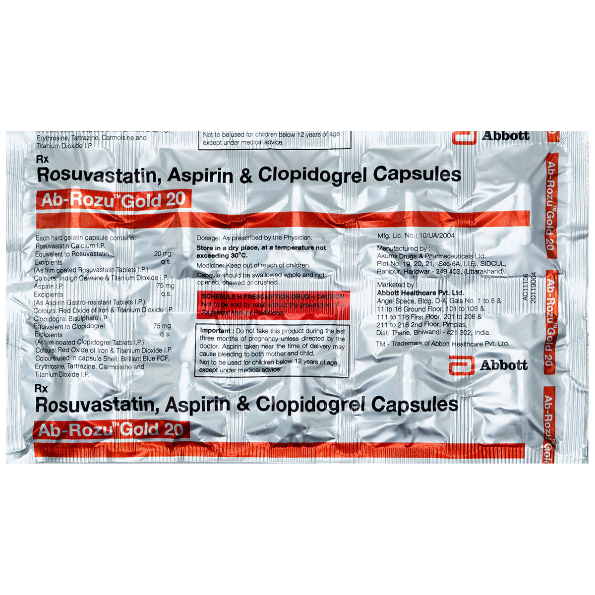 Ab Rozu 20 Buy AB-Rozu Gold 20 Capsule online | Uses, Side Effects, Price and ...