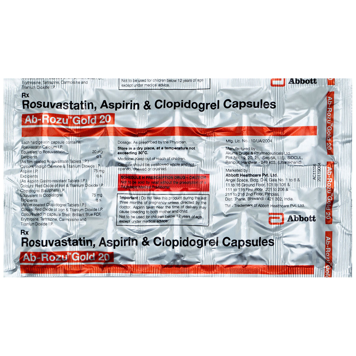 AB-Rozu Gold 20 Capsule 10's, Pack of 10 CapsuleS AB-Rozu Gold 20 Capsule 10's, Pack of 10 CapsuleS