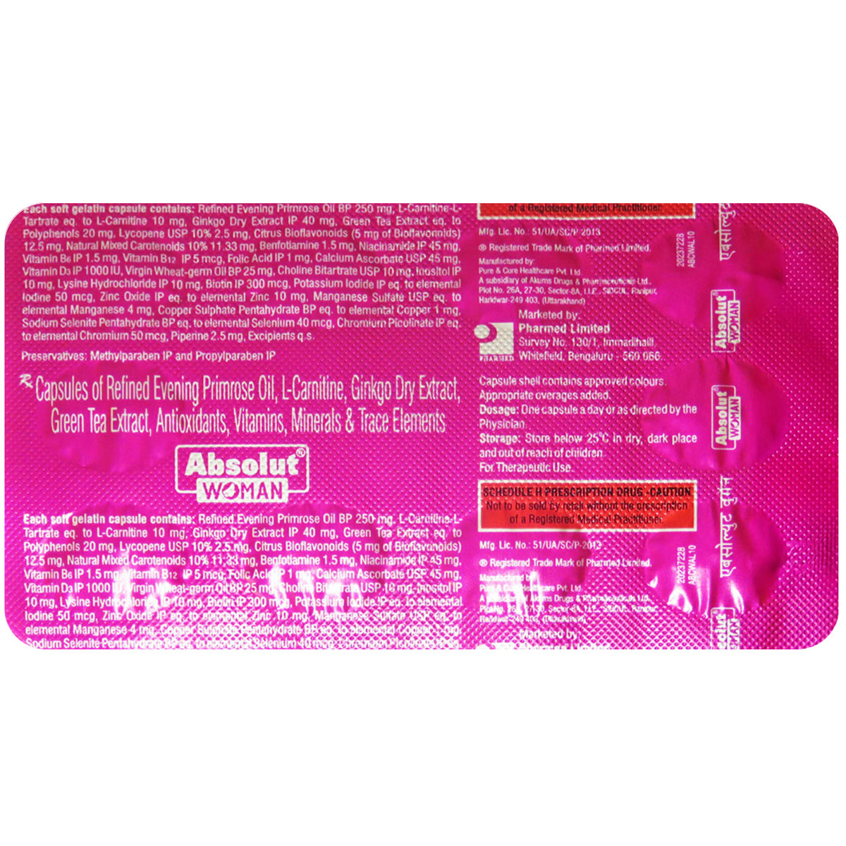 Absolut Woman Capsule 10's, Pack of 10 Absolut Woman Capsule 10's, Pack of 10