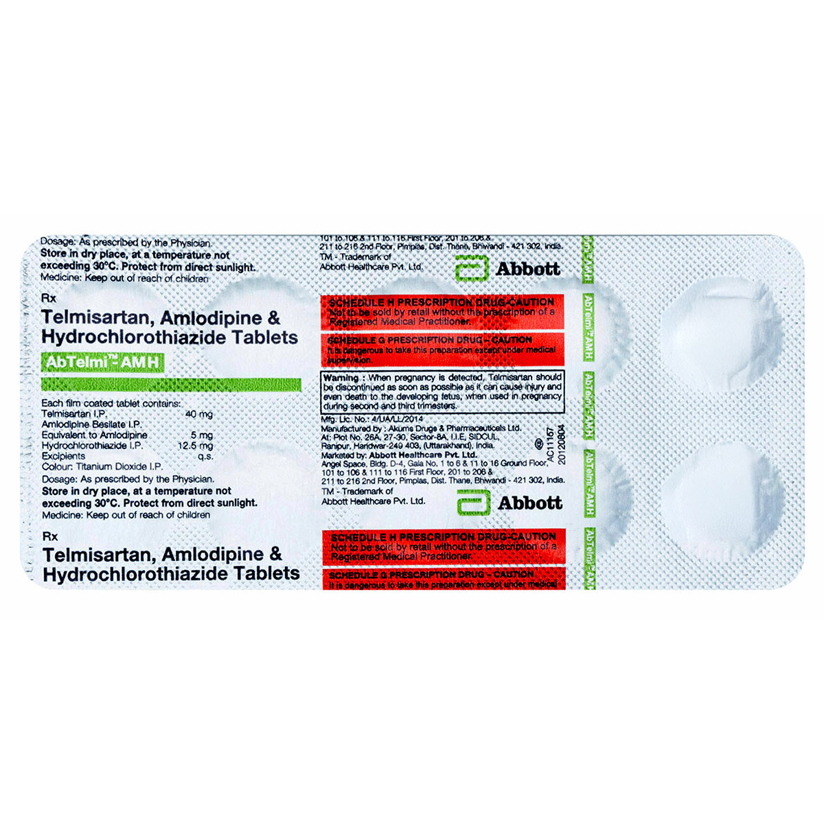 Abtelmi-AMH 40/5/12.5mg Tablet 10's, Pack of 10 TABLETS Abtelmi-AMH 40/5/12.5mg Tablet 10's, Pack of 10 TABLETS