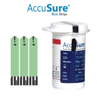 Accusure Blood Glucose Meter Test Strips, 50 Count, Pack of 1