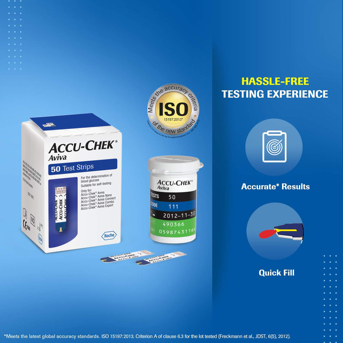 Accu-Chek Aviva Test Strips, 50 Count, Pack of 1 Accu-Chek Aviva Test Strips, 50 Count, Pack of 1