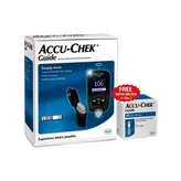 Accu-Chek Guide Blood Glucose Monitoring System With 10 Free Test Strips, 1 Kit, Pack of 1