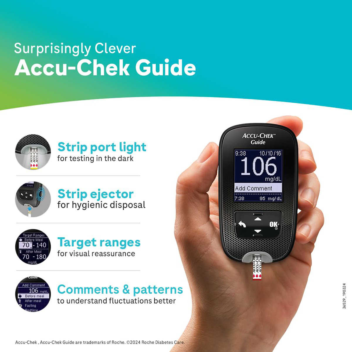 Accu-Chek Guide Blood Glucose Monitoring System With 10 Free Test Strips, 1 Kit, Pack of 1 Accu-Chek Guide Blood Glucose Monitoring System With 10 Free Test Strips, 1 Kit, Pack of 1