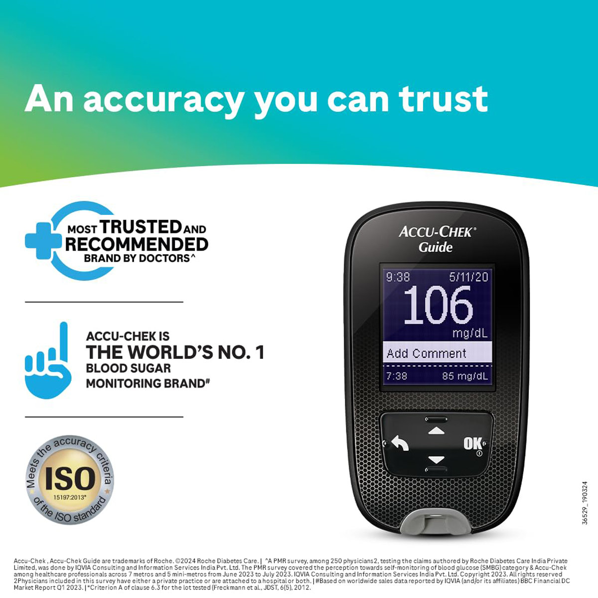 Accu-Chek Guide Blood Glucose Monitoring System With 10 Free Test Strips, 1 Kit, Pack of 1 Accu-Chek Guide Blood Glucose Monitoring System With 10 Free Test Strips, 1 Kit, Pack of 1