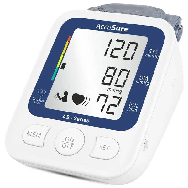 Accusure AS Automatic Digital Blood Pressure Monitor System, 1 Count, Pack of 1