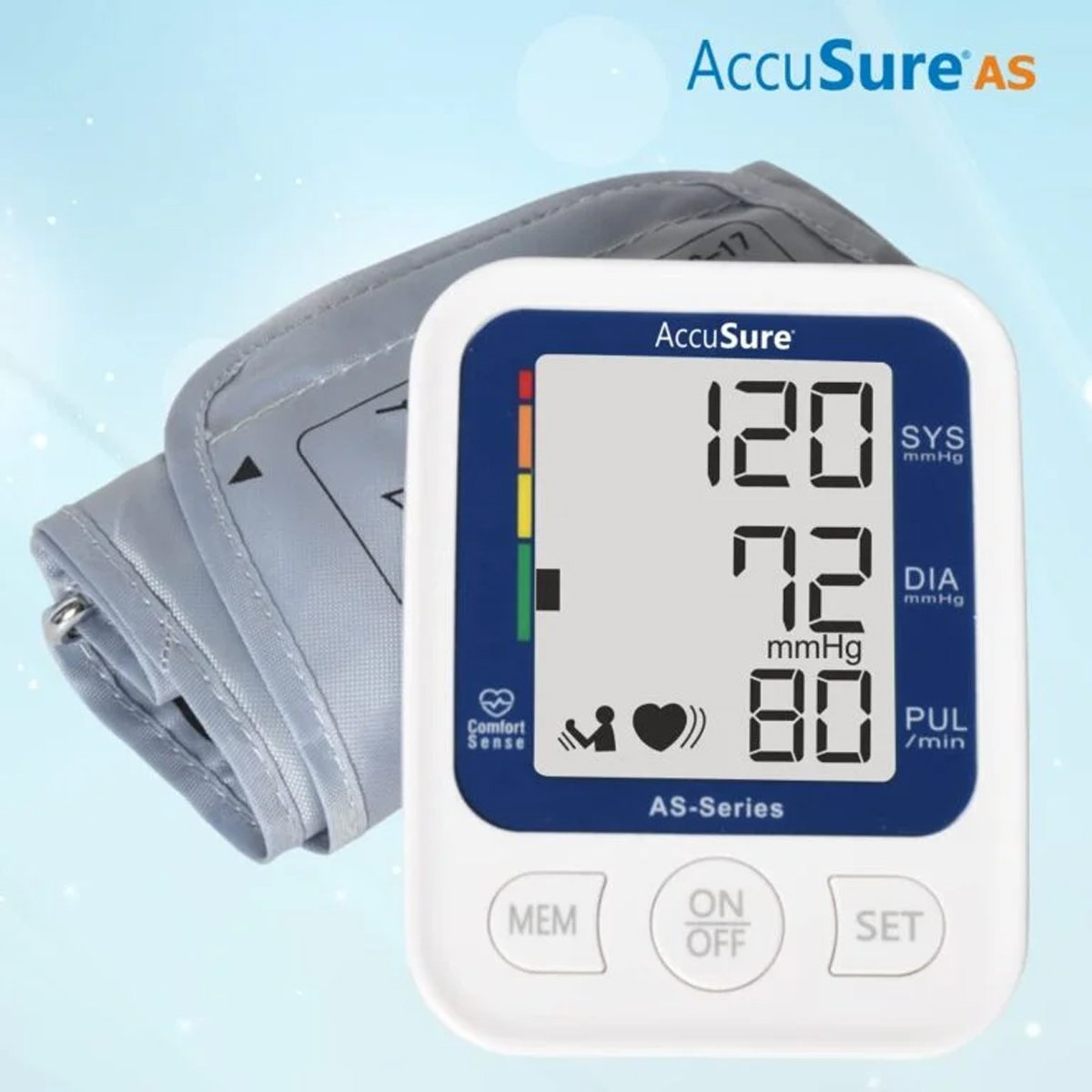 Accusure AS Automatic Digital Blood Pressure Monitor System, 1 Count, Pack of 1 Accusure AS Automatic Digital Blood Pressure Monitor System, 1 Count, Pack of 1