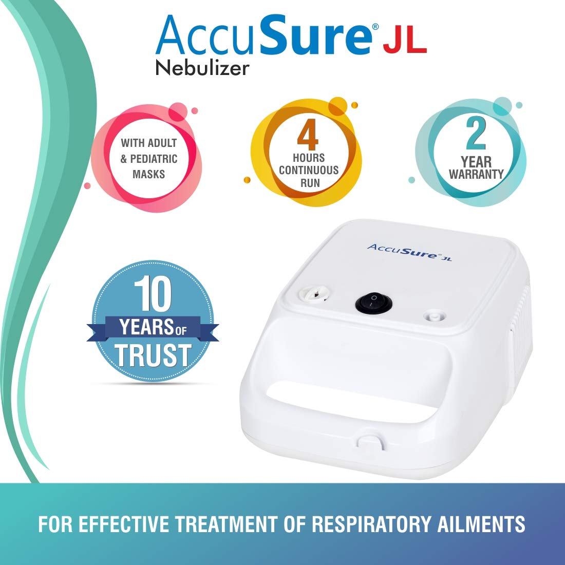 Accusure JL Nebulizer Device, 1 Count, Pack of 1 Accusure JL Nebulizer Device, 1 Count, Pack of 1