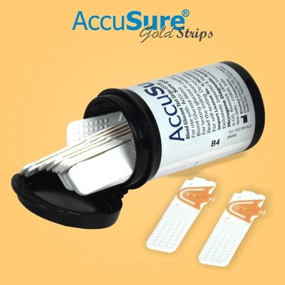 Accusure Gold Blood Glucose Test Strip, 50 Count (2x25 Strips), Pack of 1