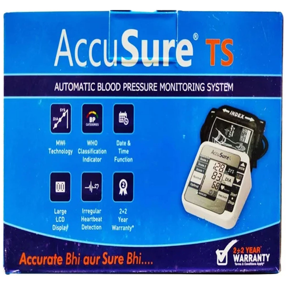 Accusure TS Automatic Blood Pressure Monitor System, 1 Count, Pack of 1 Accusure TS Automatic Blood Pressure Monitor System, 1 Count, Pack of 1