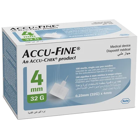 ACCU-FINE 32G X 4MM PEN NEEDLE 8811 100'S (ROCHE)