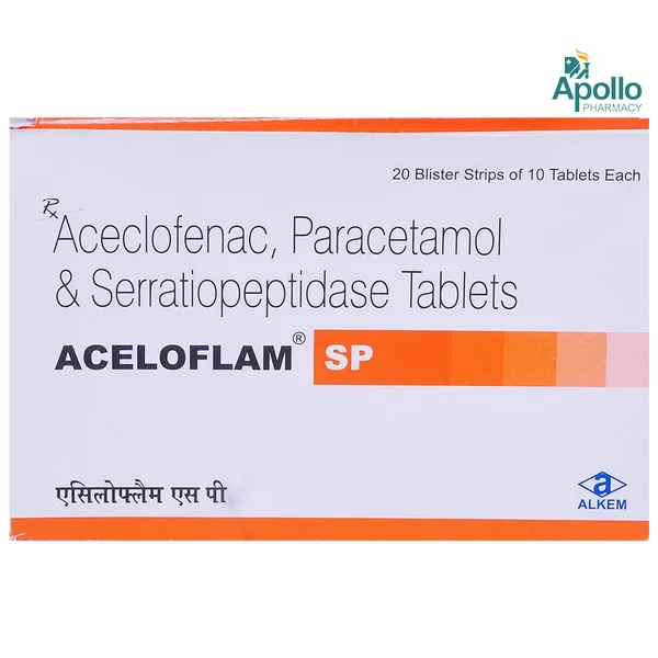Acecloflam SP Tablet 10's, Pack of 10 TABLETS