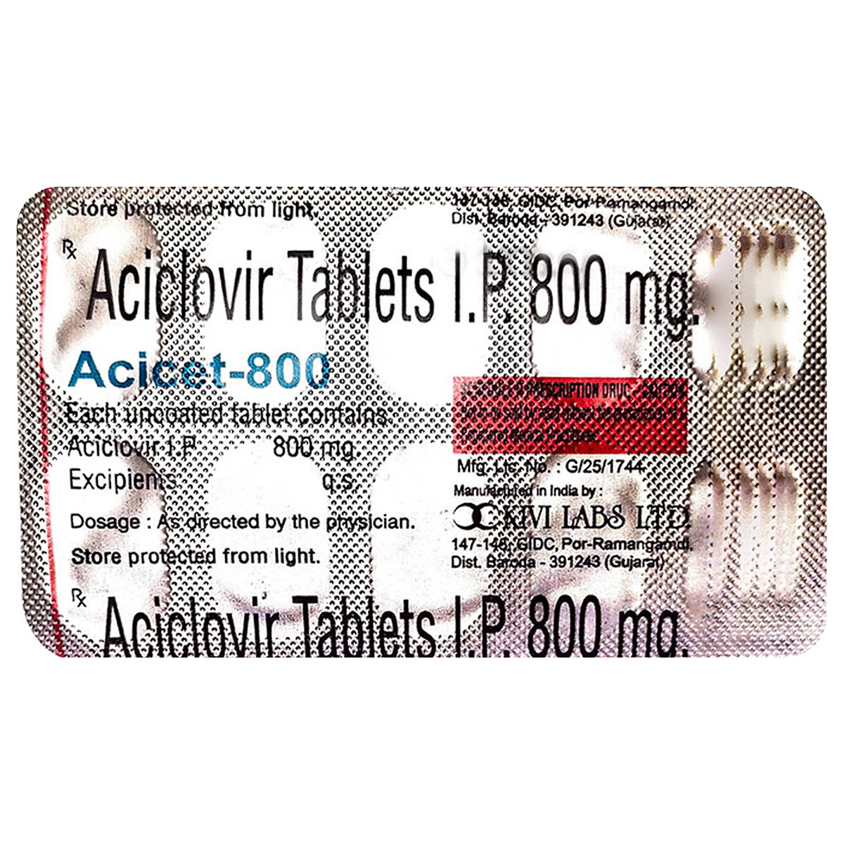 Acicet-800 Tablet 10's, Pack of 10 Acicet-800 Tablet 10's, Pack of 10