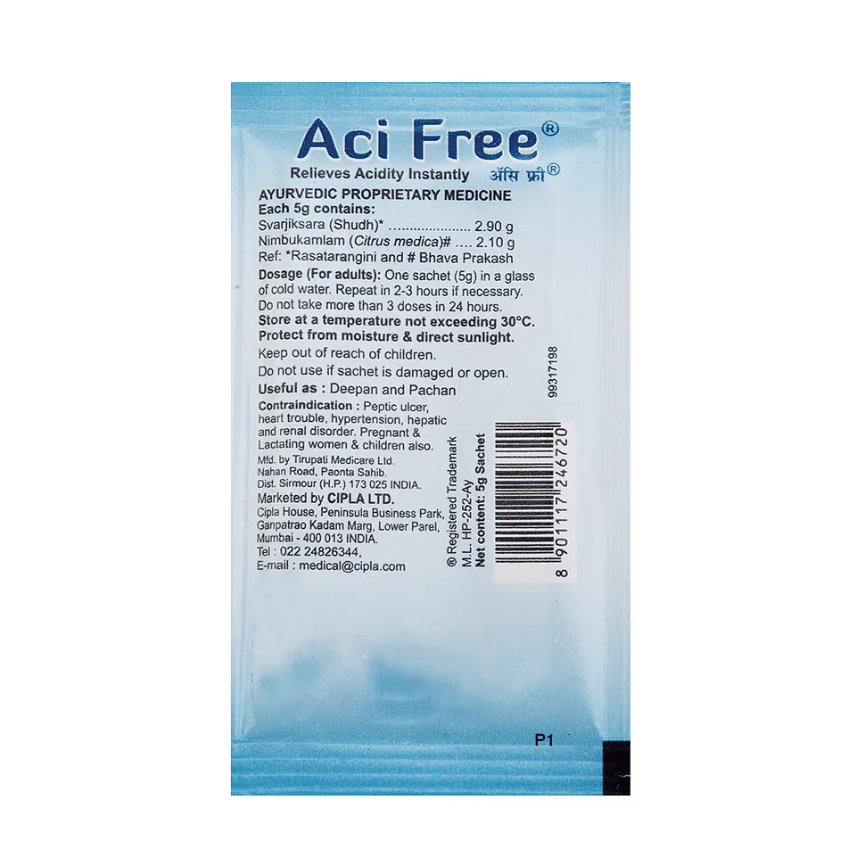 Buy Acifree Regular Flavour Powder, 5 gm | 19 Minutes Delivery | Apollo ...
