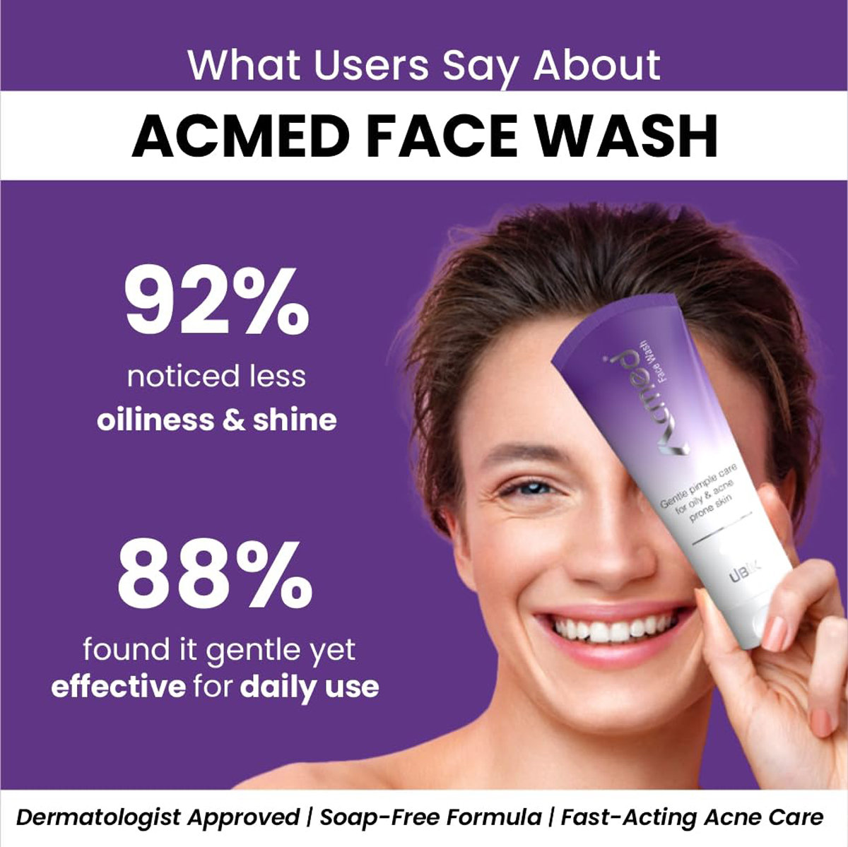 Acmed Gentle Pimple Clear Face Wash 70 gm | For Oily & Acne Prone Skin, Pack of 1 Acmed Gentle Pimple Clear Face Wash 70 gm | For Oily & Acne Prone Skin, Pack of 1