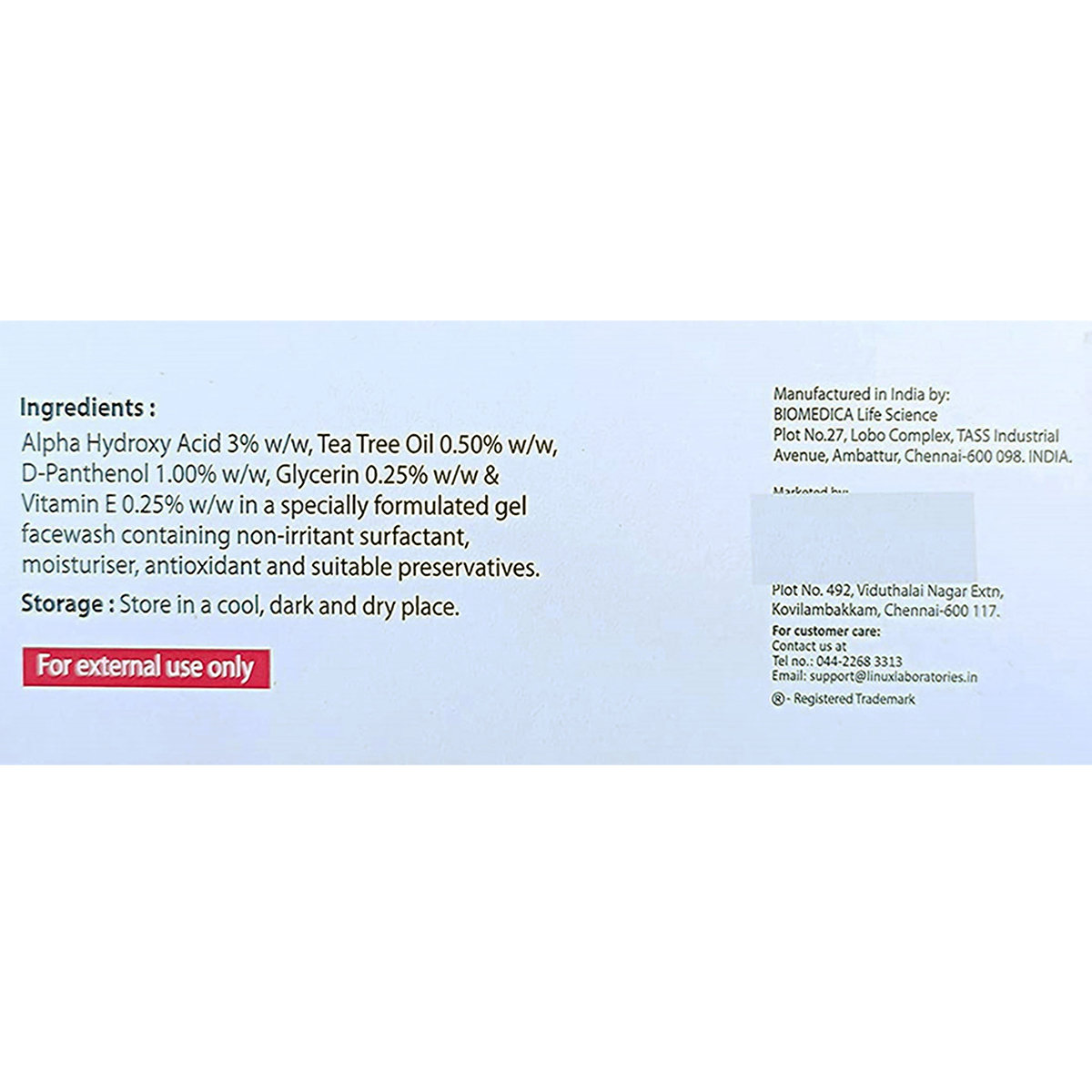 Acnestal Face Wash 60 ml, Pack of 1 Acnestal Face Wash 60 ml, Pack of 1