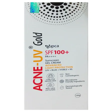 Acne-UV Gold SPF 100+ Sunscreen Gel Cream, 100 gm