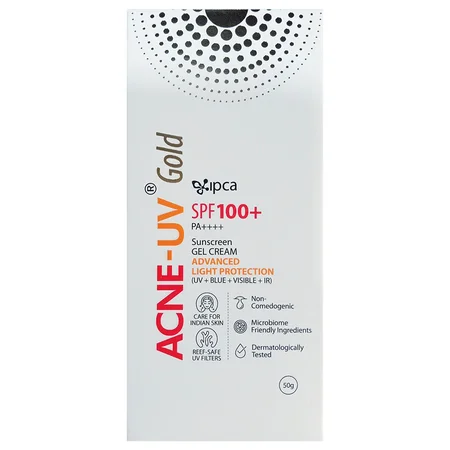 Acne-UV Gold SPF 100+ Sunscreen Gel Cream, 50 gm