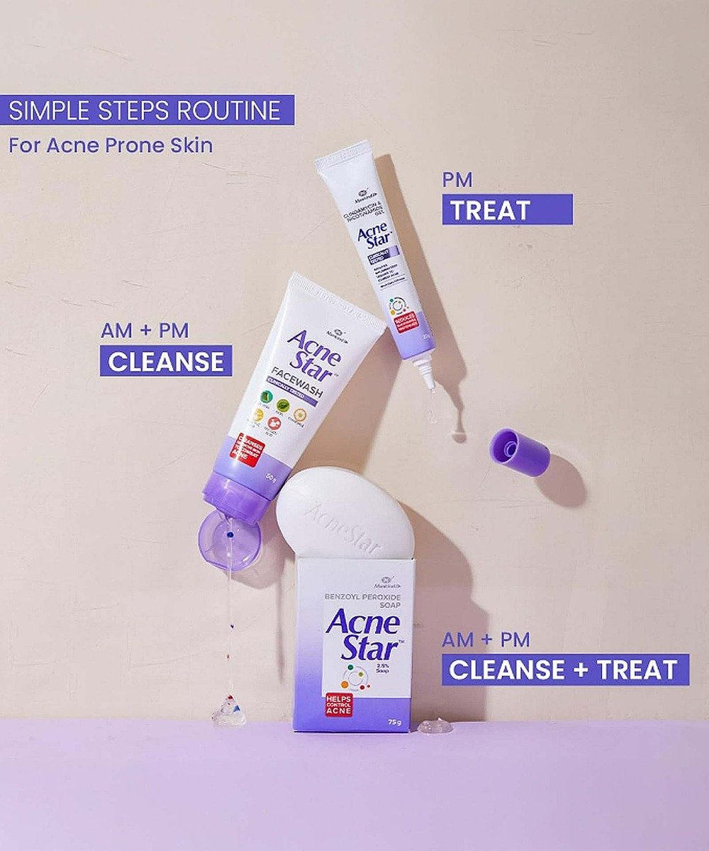 Acnestar Face Wash 50 gm | Anti Acne Face Wash | For Oily & Acne Prone Skin, Pack of 1 Acnestar Face Wash 50 gm | Anti Acne Face Wash | For Oily & Acne Prone Skin, Pack of 1