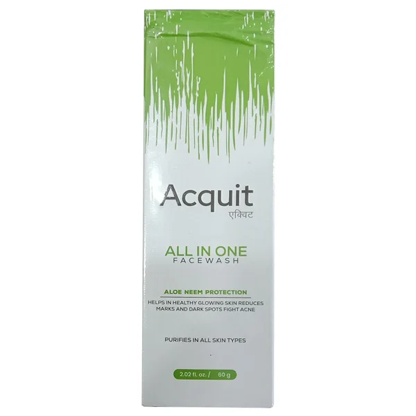 Acquit All In One Aloe Neem Face Wash, 60 gm