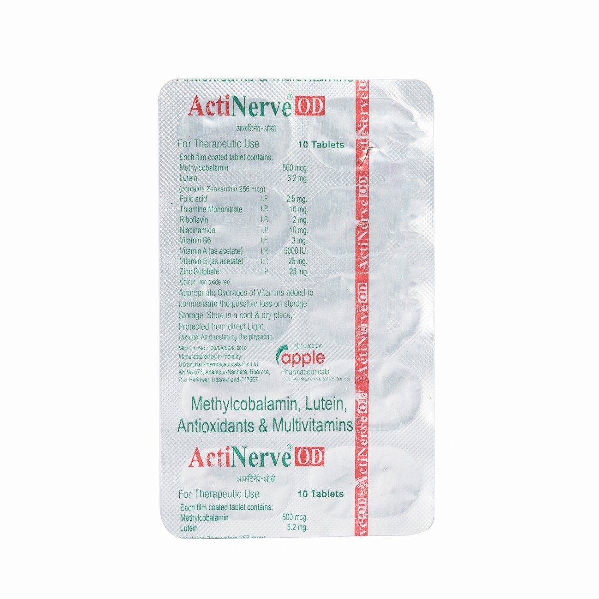 Actinerve OD Tablet 10's, Pack of 10 Actinerve OD Tablet 10's, Pack of 10