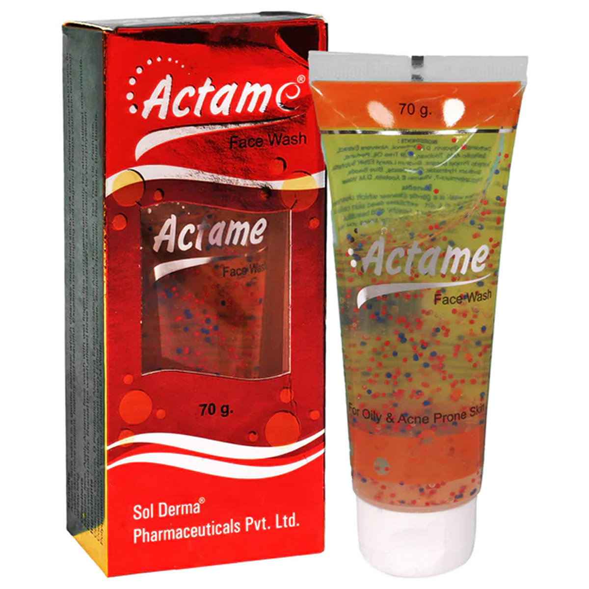 Actame Face Wash 70 gm | Gentle Face Cleanser | Clear Excess Oil, Dirt, Dead Skin Cells | For Oily & Acne Prone Skin, Pack of 1 Actame Face Wash 70 gm | Gentle Face Cleanser | Clear Excess Oil, Dirt, Dead Skin Cells | For Oily & Acne Prone Skin, Pack of 1