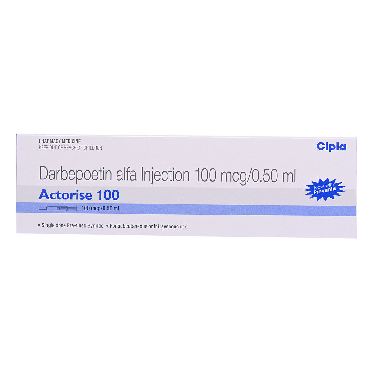 Buy Actorise 100 mcg Injection 1's Online