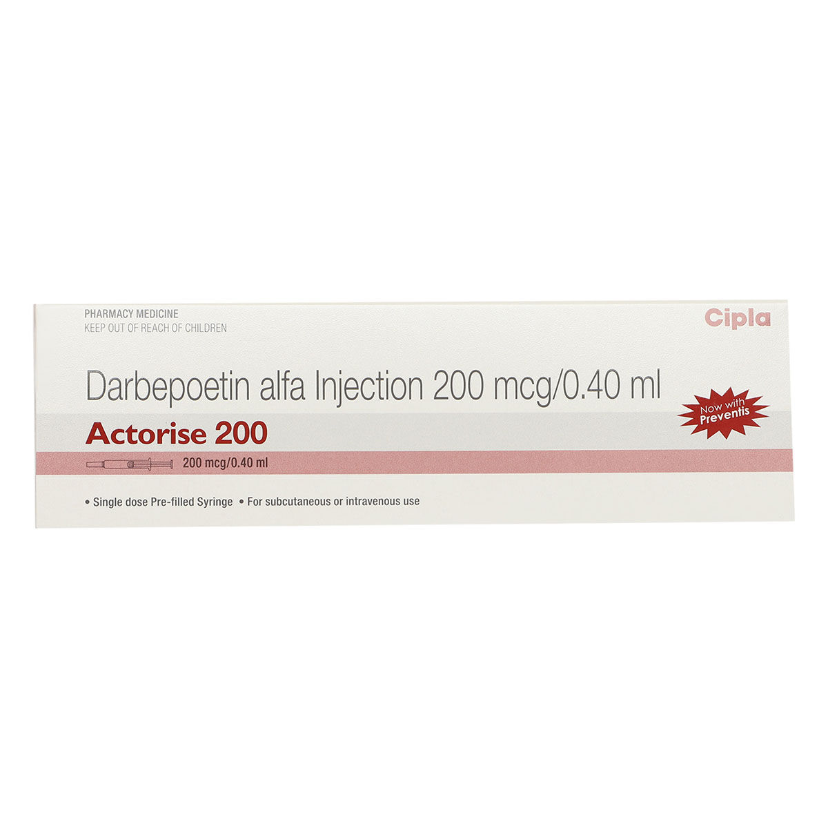 Buy Actorise 200 mcg Injection 1's Online