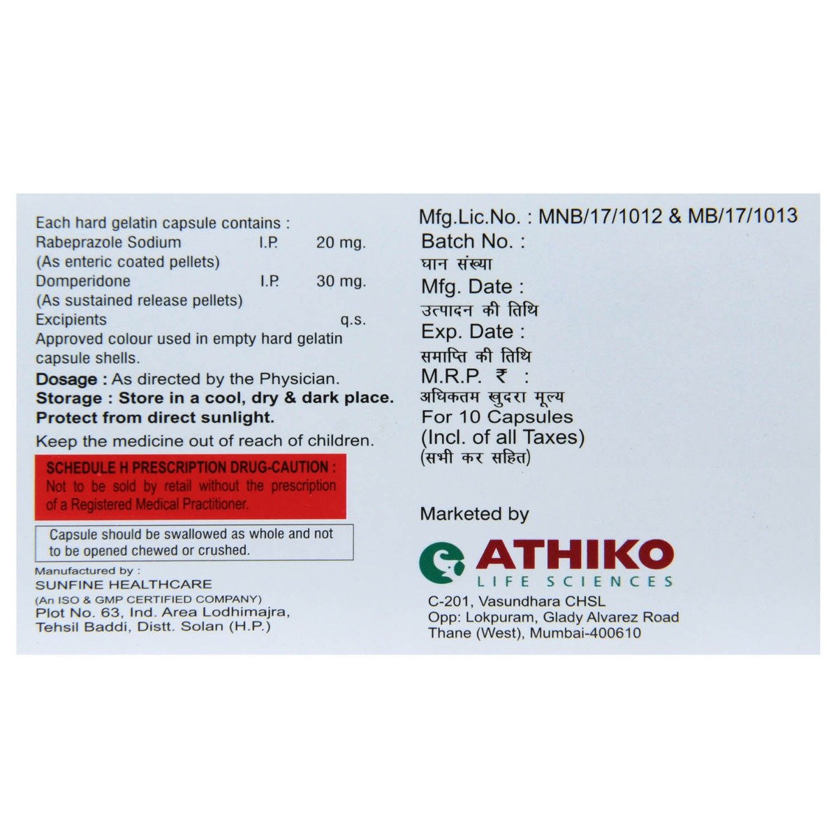 Actkul D 30mg/20mg Capsule 10's, Pack of 10 CAPSULES Actkul D 30mg/20mg Capsule 10's, Pack of 10 CAPSULES