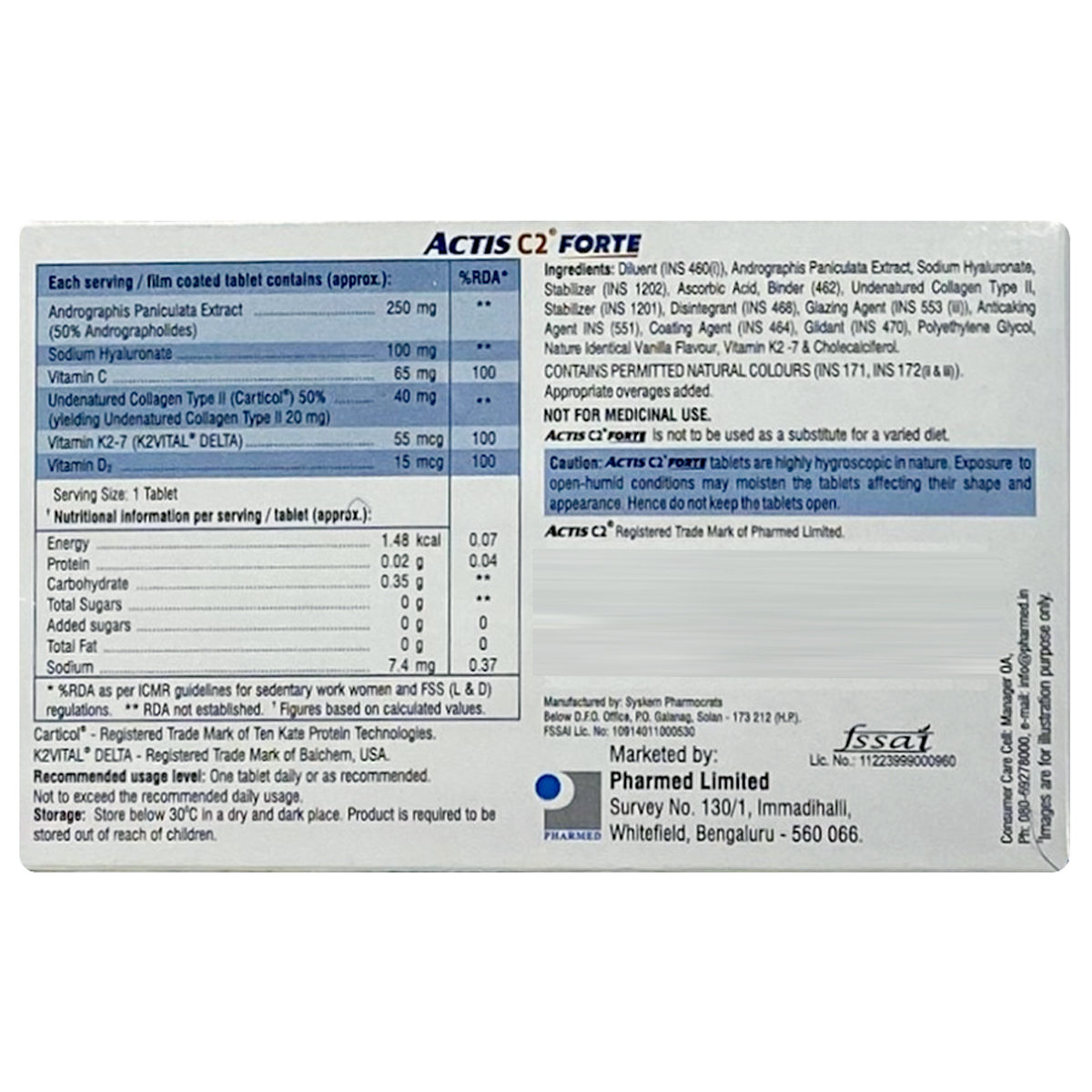 Actis C2 Forte Tablet 10's, Pack of 10 Actis C2 Forte Tablet 10's, Pack of 10