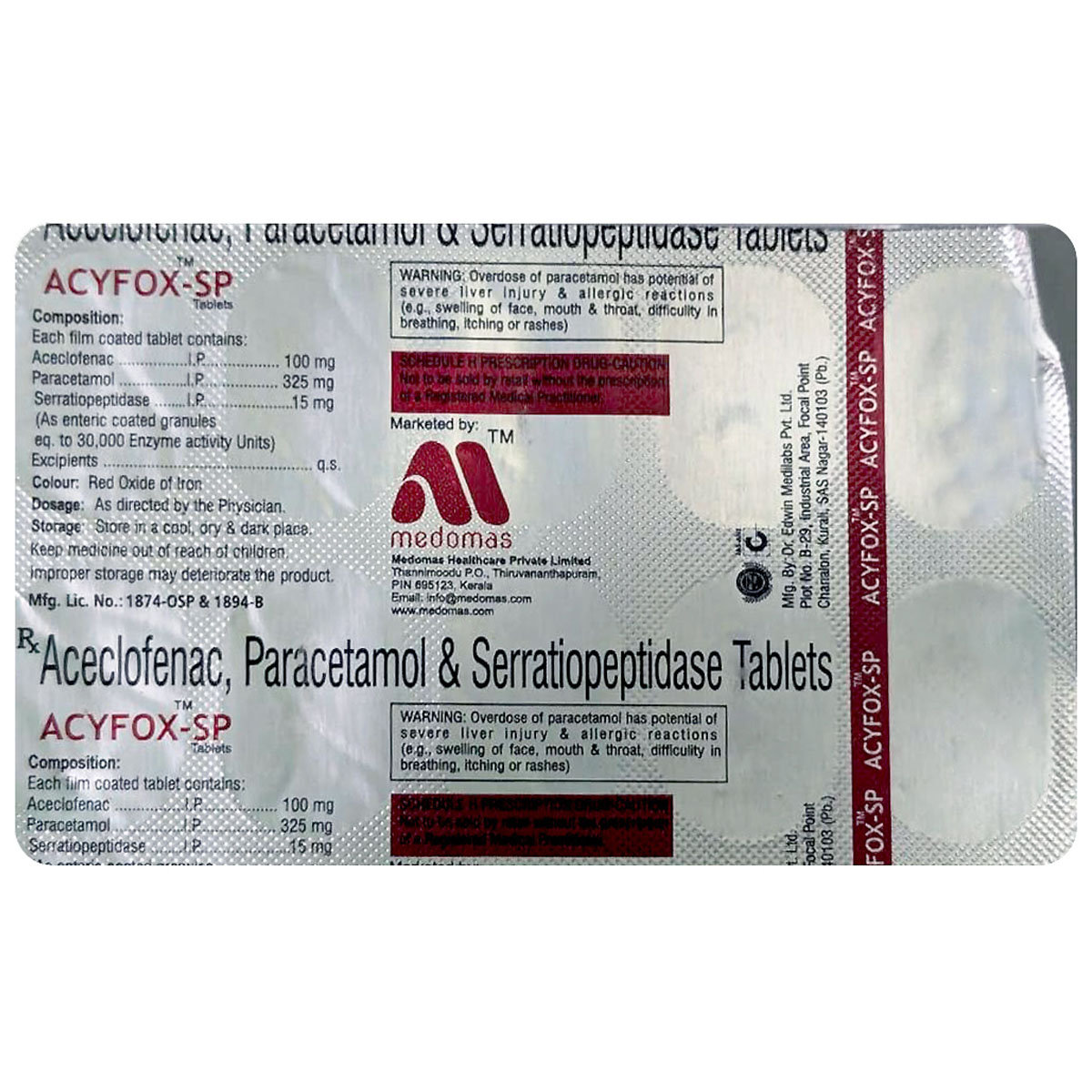 Acyfox-SP Tablet 10's, Pack of 10 Acyfox-SP Tablet 10's, Pack of 10