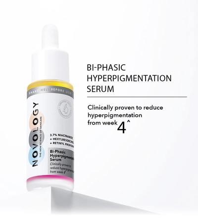 Novology Bi-Phasic Hyperpigmentation Serum 28 ml | 3.7% Niacinamide, Hexylresorcinol, Retinyl Propionate | Reduce Hyperpigmentation From Week 4, Pack of 1