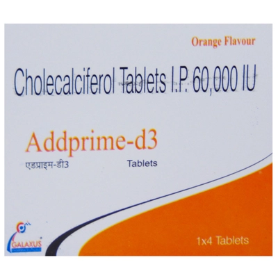 Addprime D3 Tablet 4's, Pack of 4 TabletS