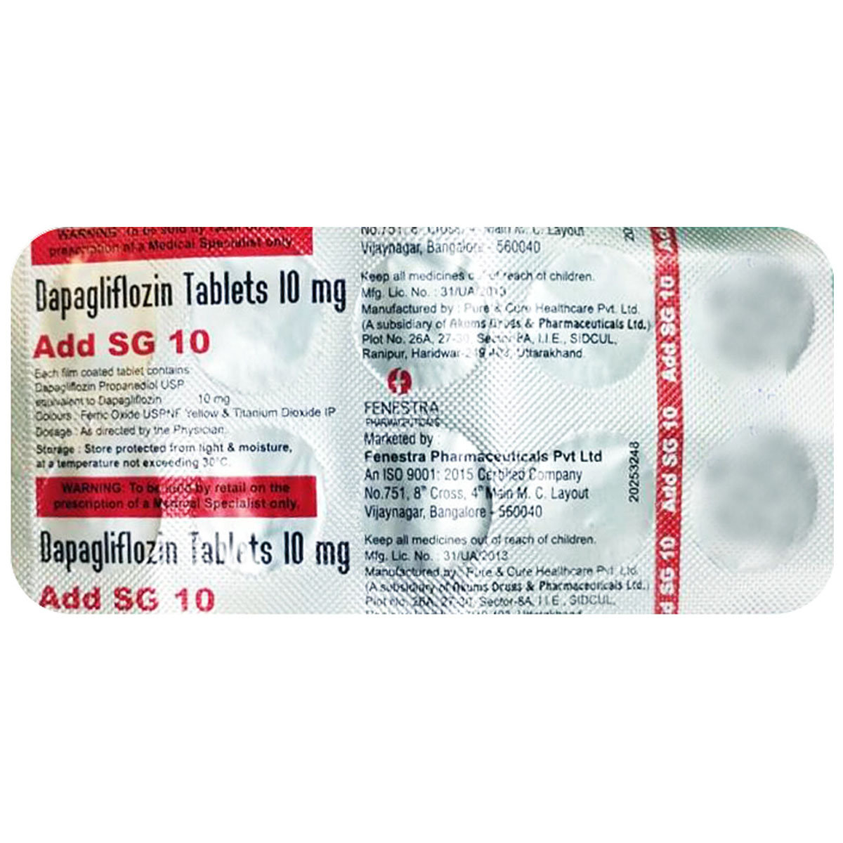 Add SG 10 Tablet 10's, Pack of 10 Add SG 10 Tablet 10's, Pack of 10