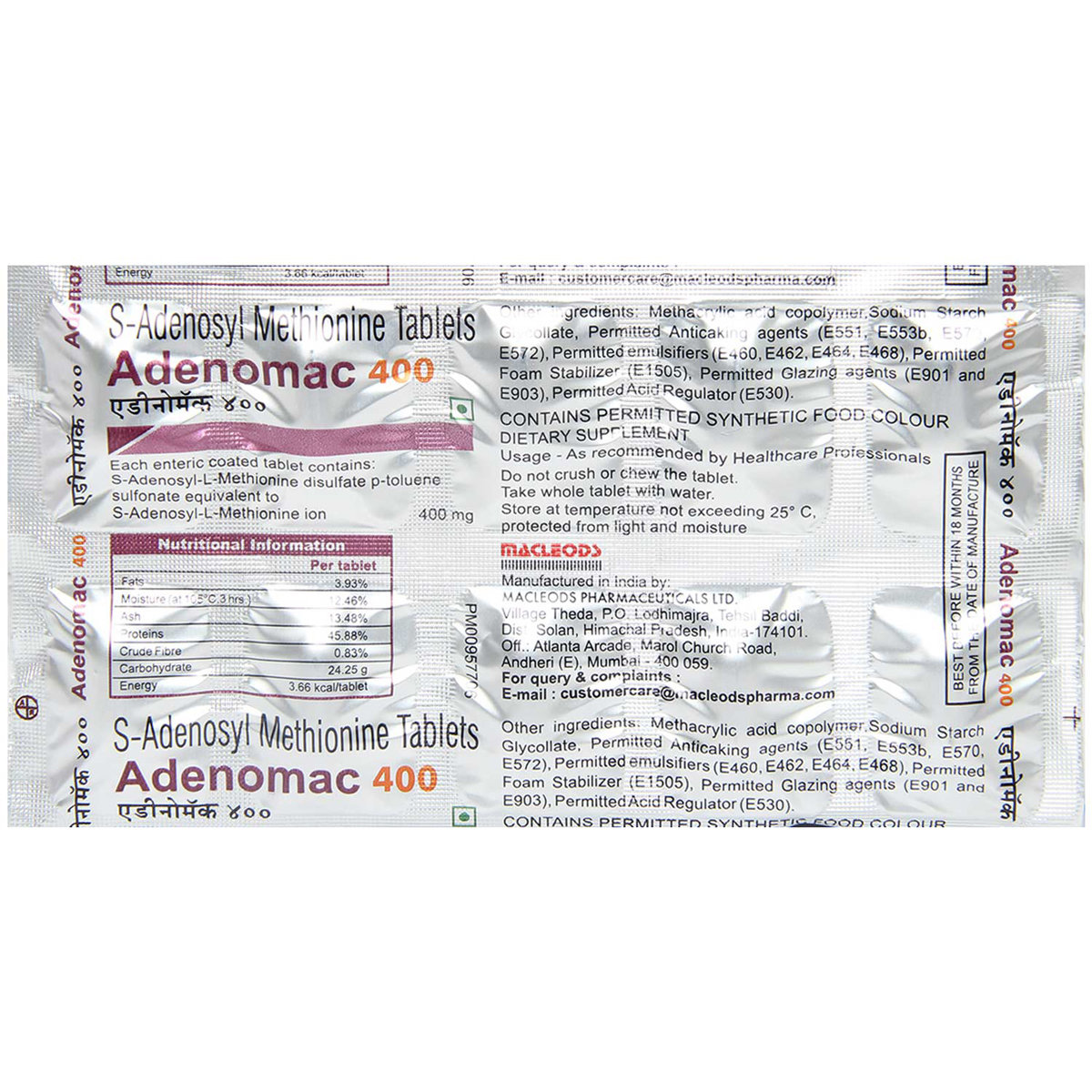 Adenomac 400 Tablet 10's, Pack of 10 TabletS Adenomac 400 Tablet 10's, Pack of 10 TabletS