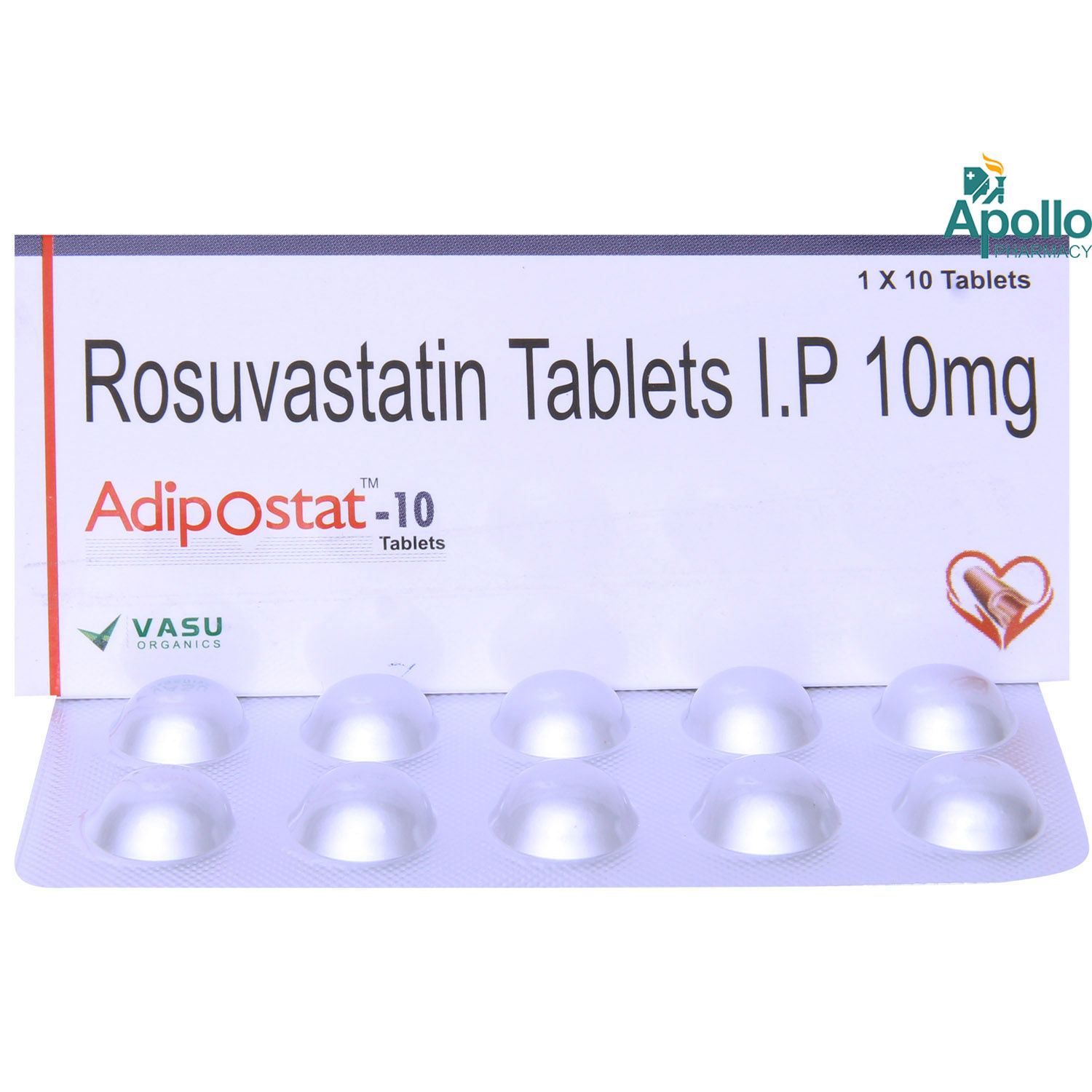 Adipostat-10mg Tablet 10's, Pack of 10 TabletS