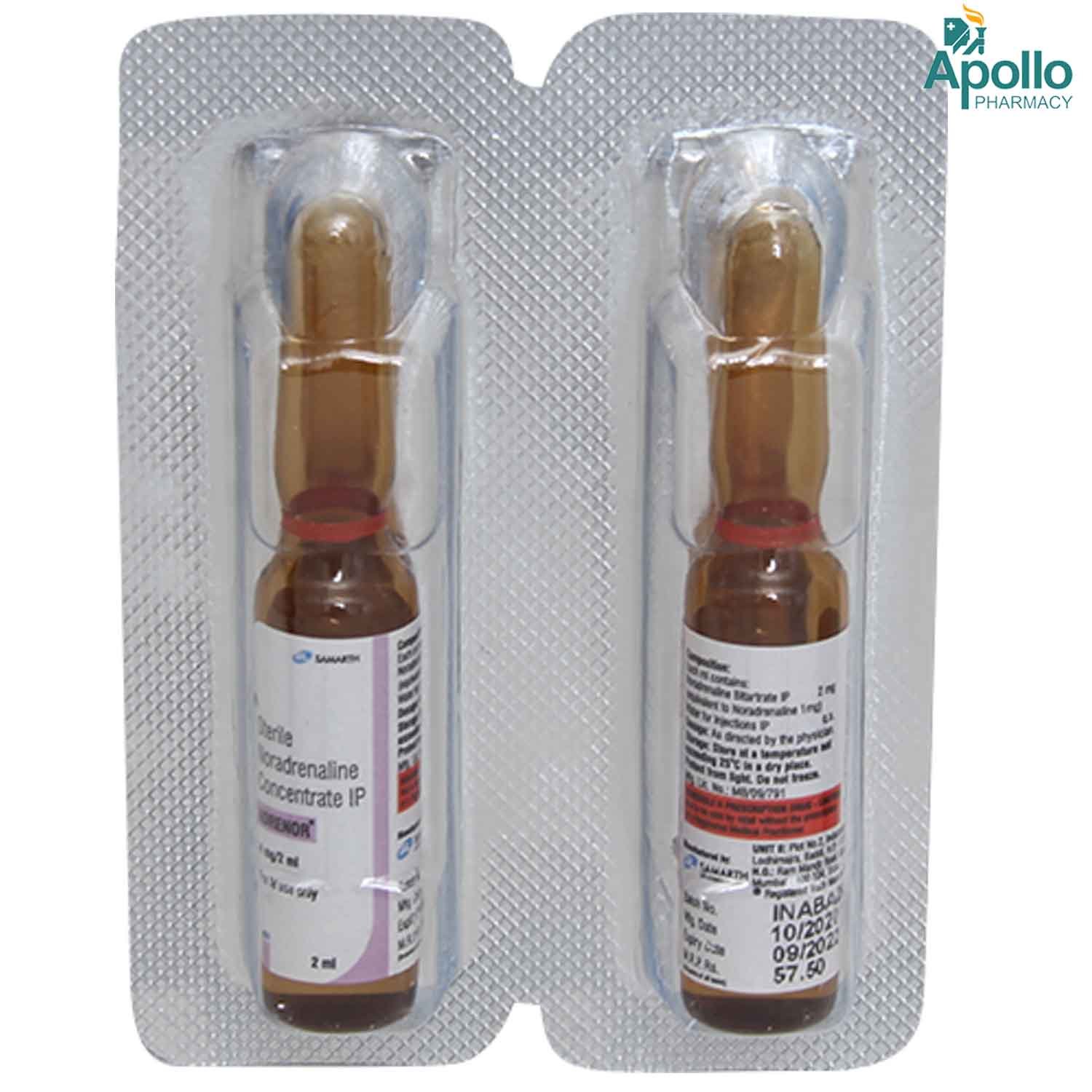 Adrenor Injection 2 ml, Pack of 1 Injection Adrenor Injection 2 ml, Pack of 1 Injection