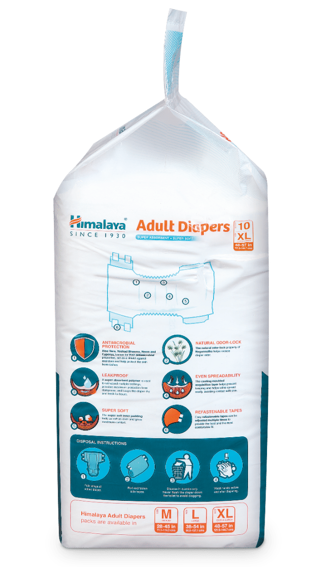 Himalaya Adult Diapers XL, 10 Count, Pack of 1 Himalaya Adult Diapers XL, 10 Count, Pack of 1
